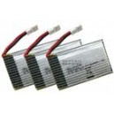 3x accu LiPo 3.7V 600 mAh pour Walkera 4-3, 4G3, 4G6 BL
