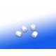 Landing Skid Rubber Nut - White (6.5 x 2.5 x 7mm)