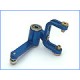 Precision Dual-Arm Double BB Bell Crank (BLUE) - Blade 400/3D