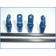 Precision Aluminum Tail Boom Support (BLUE) - Blade 400