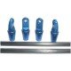 Precision Aluminum Tail Boom Support (BLUE) - Blade 400