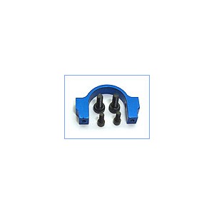 Aluminum CNC Horizontal Fin Holder (BLUE) - BLADE 400/3D