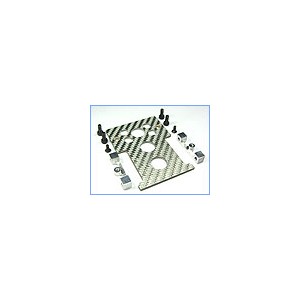 Carbon Fiber CNC Receiver Tray (SILVER) - T-REX 500 