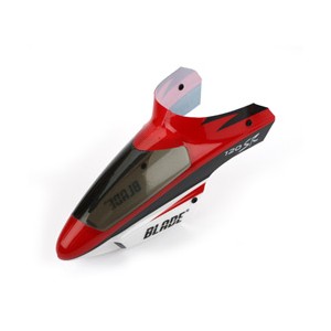 Cabine complete, rouge, avec oeillets pour E-flite 120SR