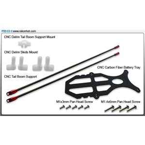Support queue et lipo CNC rouge pour Blade120SR