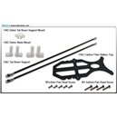 Support queue et lipo CNC argenté pour Blade120SR