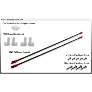 Support pour train et queue CNC rouge pour Blade120SR