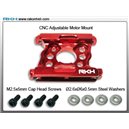 Support moteur réglable rouge Trex 450