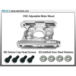 Support moteur réglable argenté Trex 450