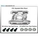 Support moteur réglable argenté Trex 450
