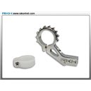 Support moteur AC CNC argenté  pour Blade mSR, mSR X, mCP X