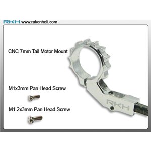 Support moteur 7mm CNC argenté pour Blade mCP X/V2