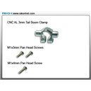 Pince poutre 3mm CNC argenté pour Blade120SR  mCP X/V2