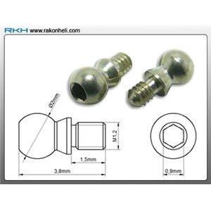 Boules acier Ø2x3.8mm/M1.2 pr plateau cyclique pour Blade mCPX/ V2