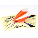 Pre-Painted Canopy (Type A) MCPX -ORANGE (w/ Tail Fin Sticker)