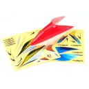 Pre-Painted Canopy -Type B- MCPX -RED (w- Tail Fin Sticker)