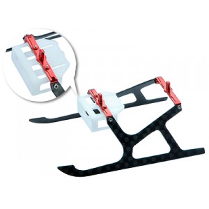 Aluminum/Carbon Fiber Landing Gear RED - BLADE MCP X